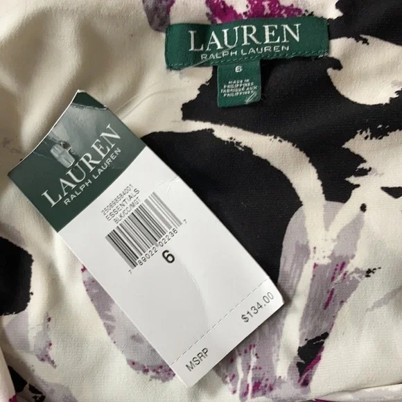 Lauren Ralph Lauren floral stretchy dress SZ 6 NWT - Picture 7 of 14